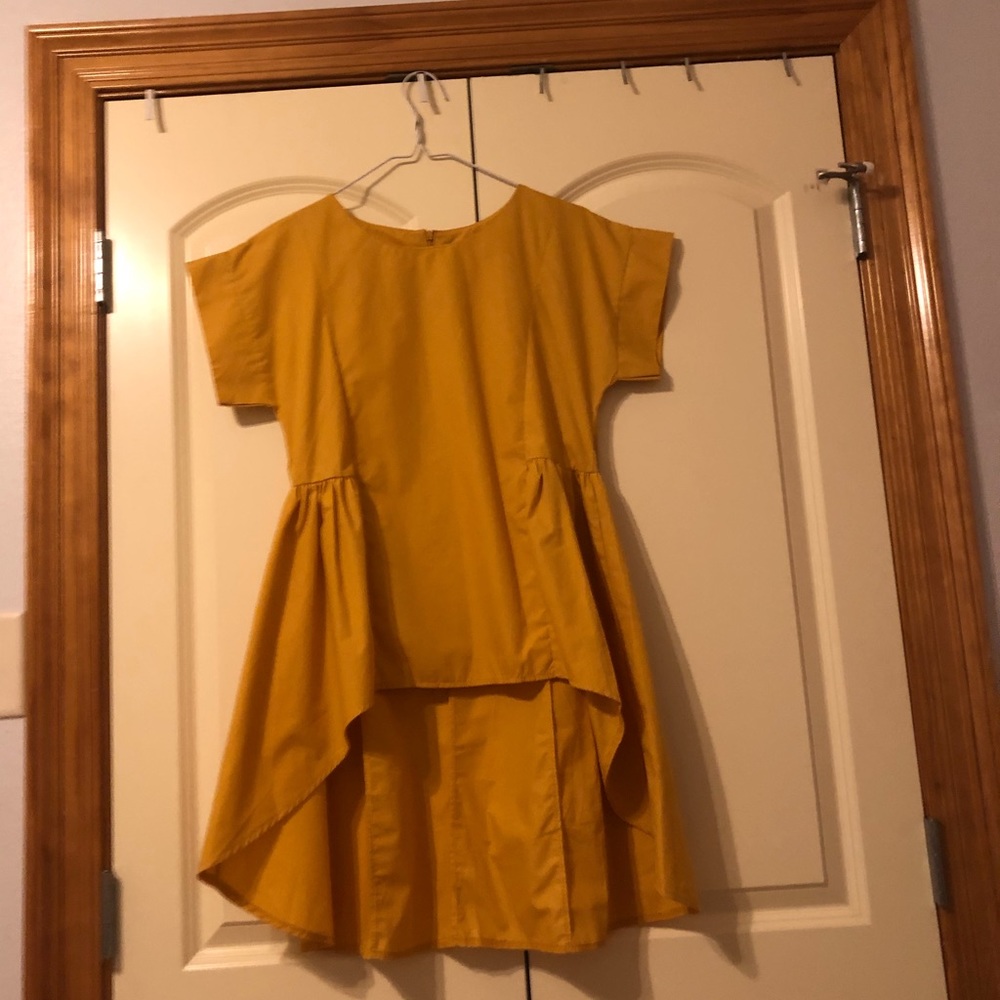SHEIN yellow high low top